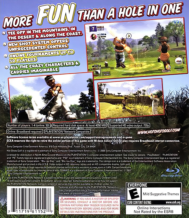 Hot Shots Golf Out of Bounds PS3 - Video Game - Used - CaveGamers - Image 2