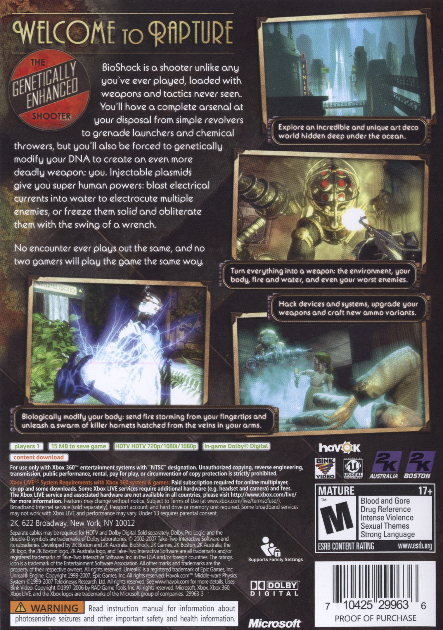Bioshock Xbox 360 - Video Game - Used - CaveGamers - Image 2