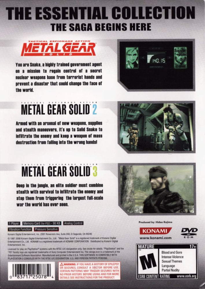Metal Gear Solid Essential Collection [4 Discs] PS2 - Video Game - Used - CaveGamers - Image 2