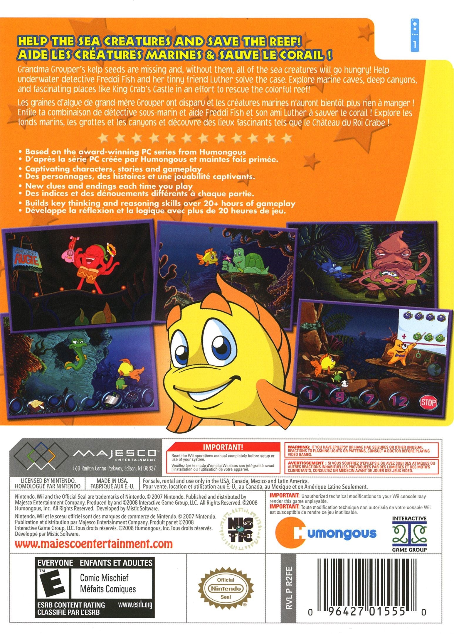 Freddi Fish Kelp Seed Mystery Wii - Video Game - Used - CaveGamers - Image 2