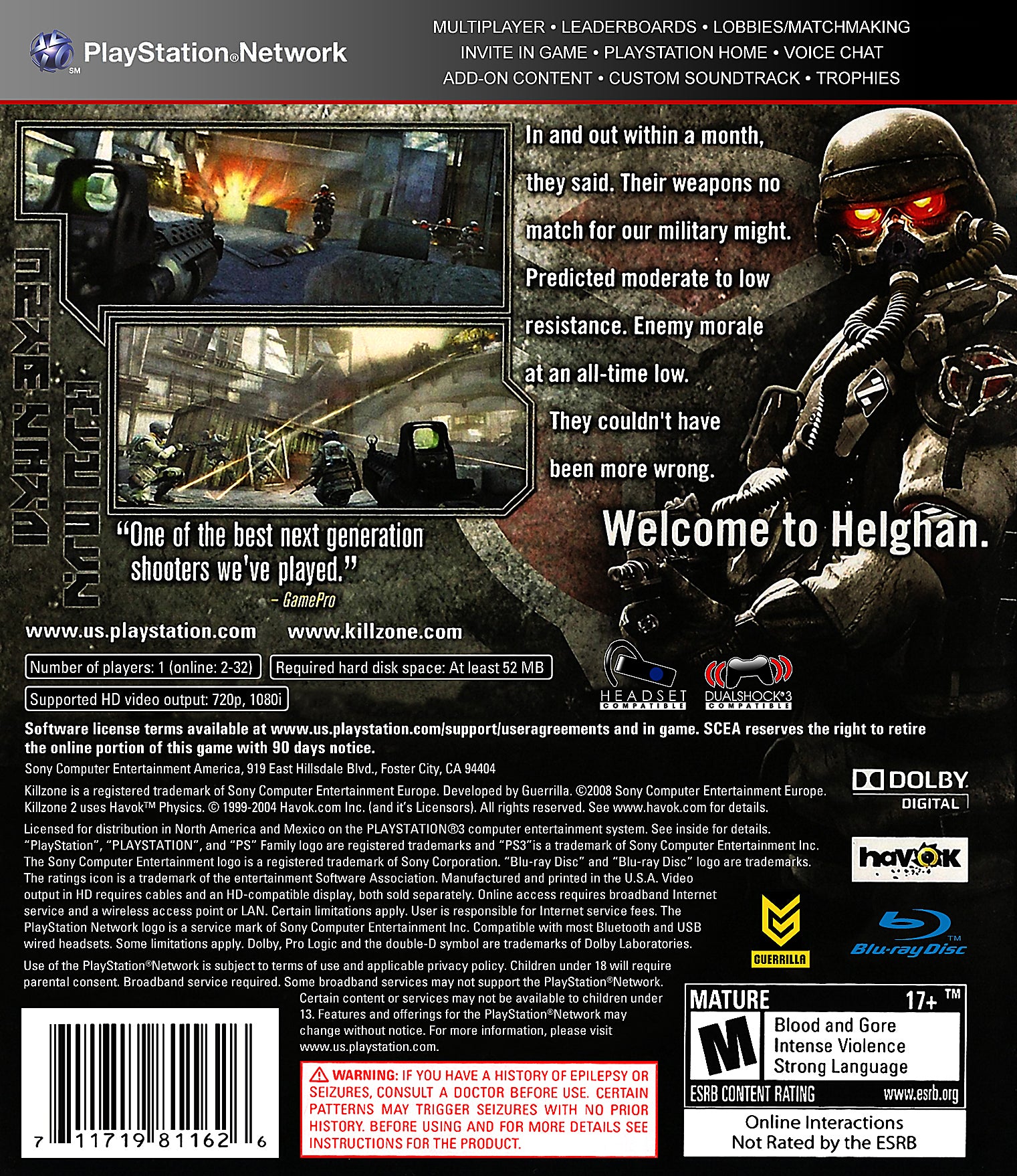 Killzone 2 PS3 - Video Game - Used - CaveGamers - Image 2