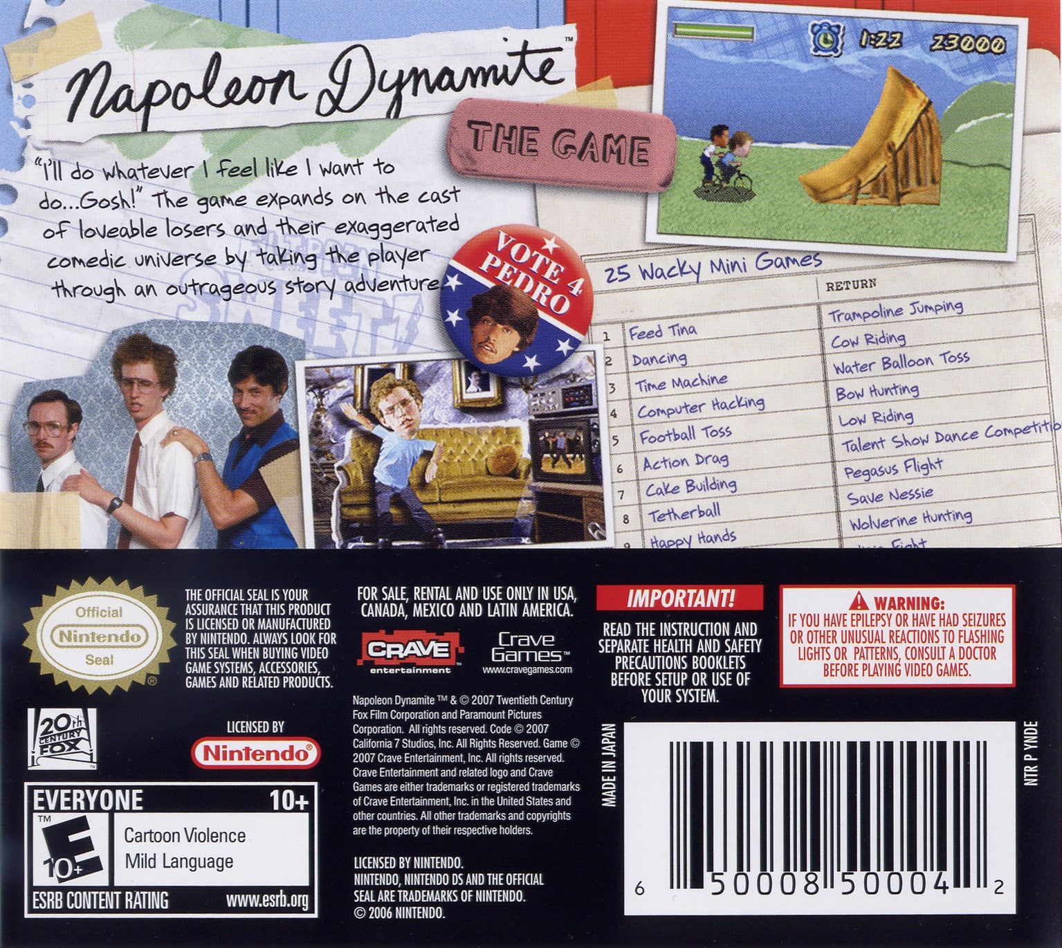 Napoleon Dynamite DS - Video Game - Used - CaveGamers - Image 2