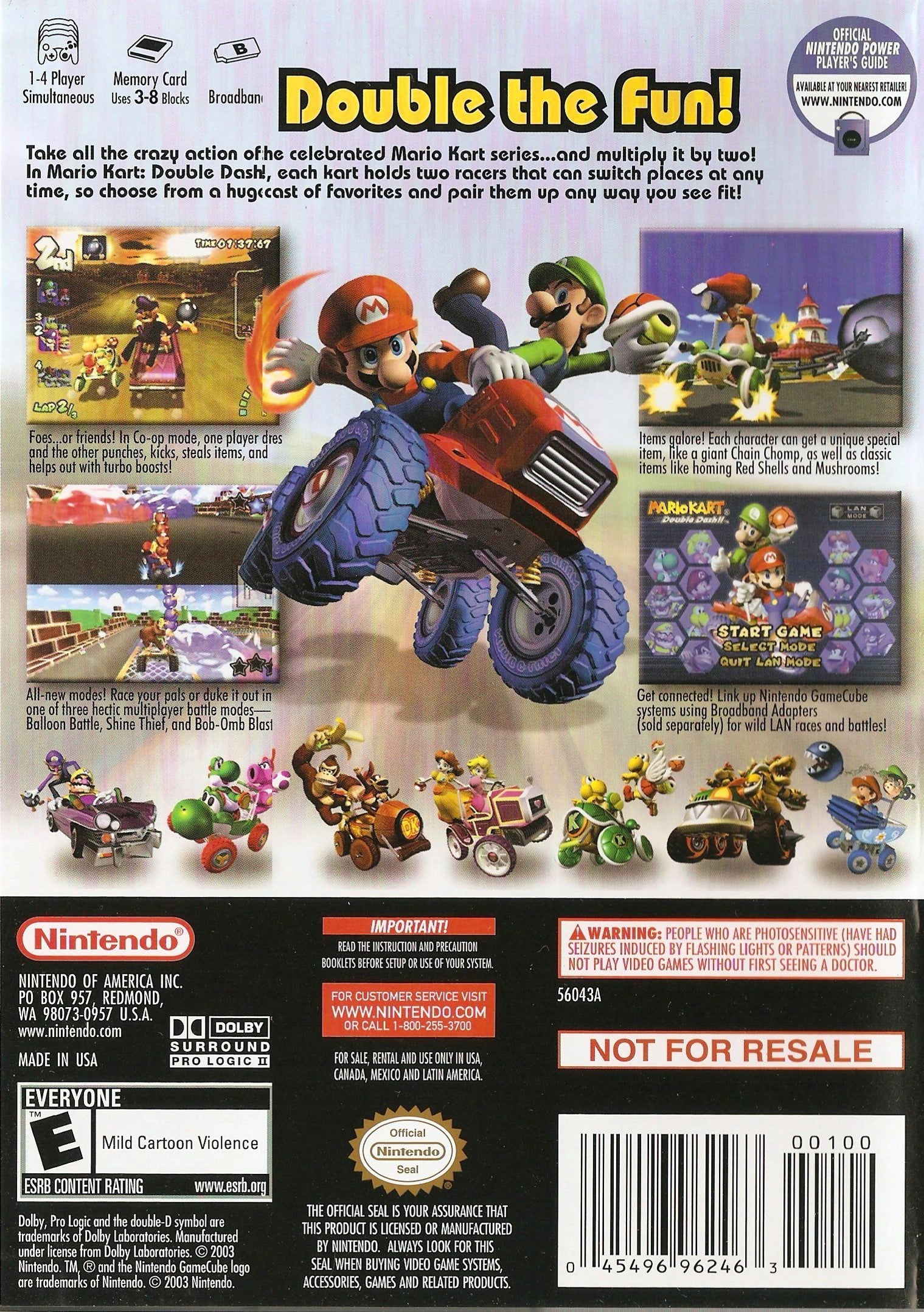 Mario Kart: Double Dash GameCube - Video Game - Used - CaveGamers - Image 2