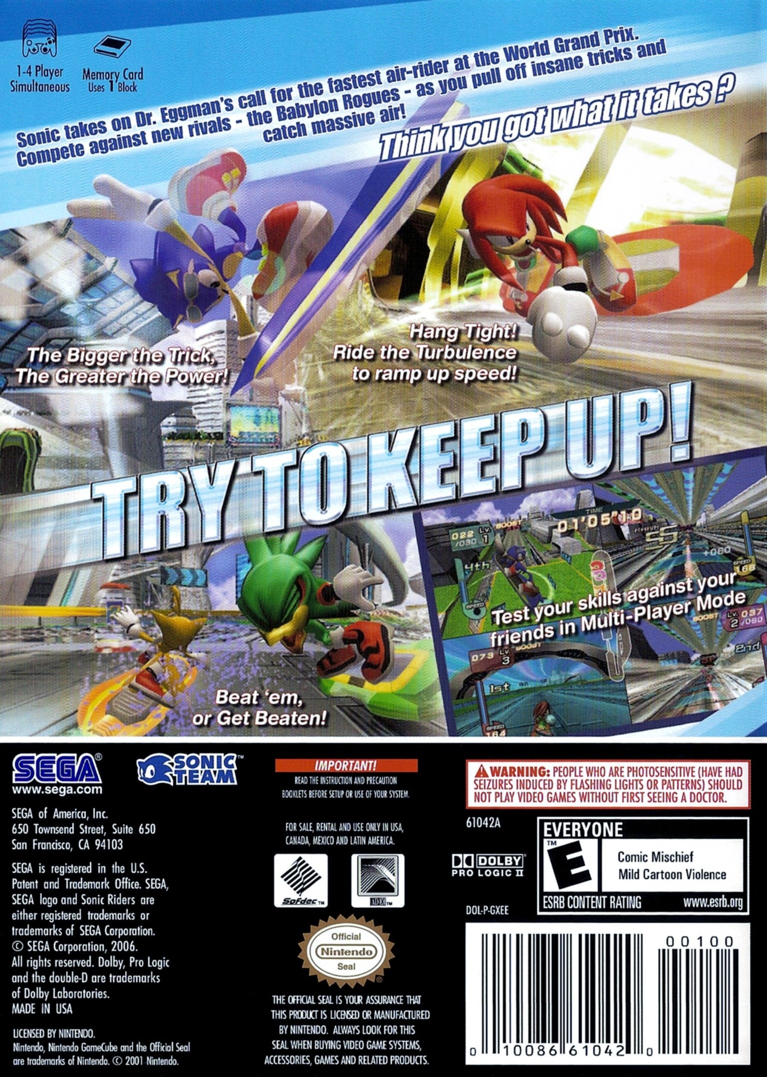 Sonic Riders GameCube - Video Game - Used - CaveGamers - Image 2