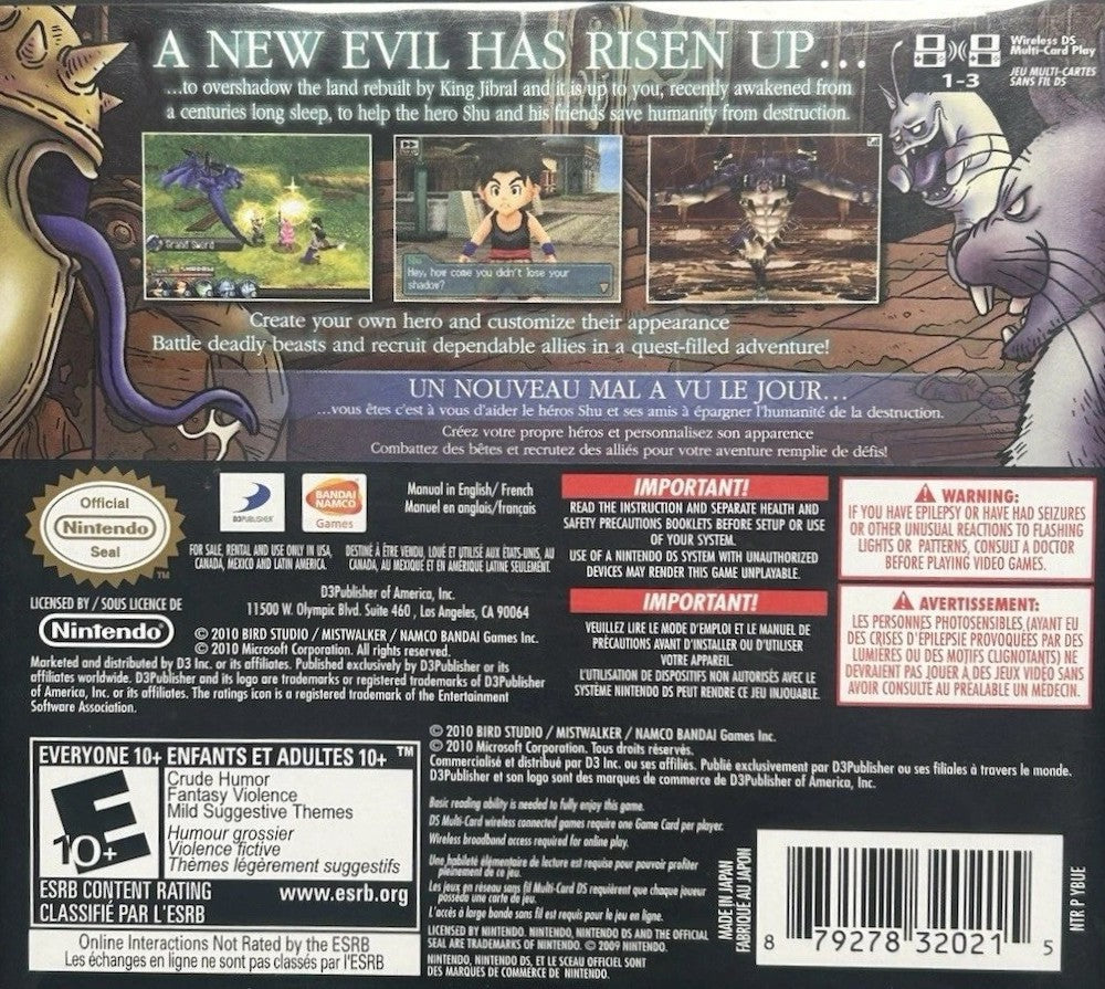 Blue Dragon: Awakened Shadow DS - Video Game - Used - CaveGamers - Image 2