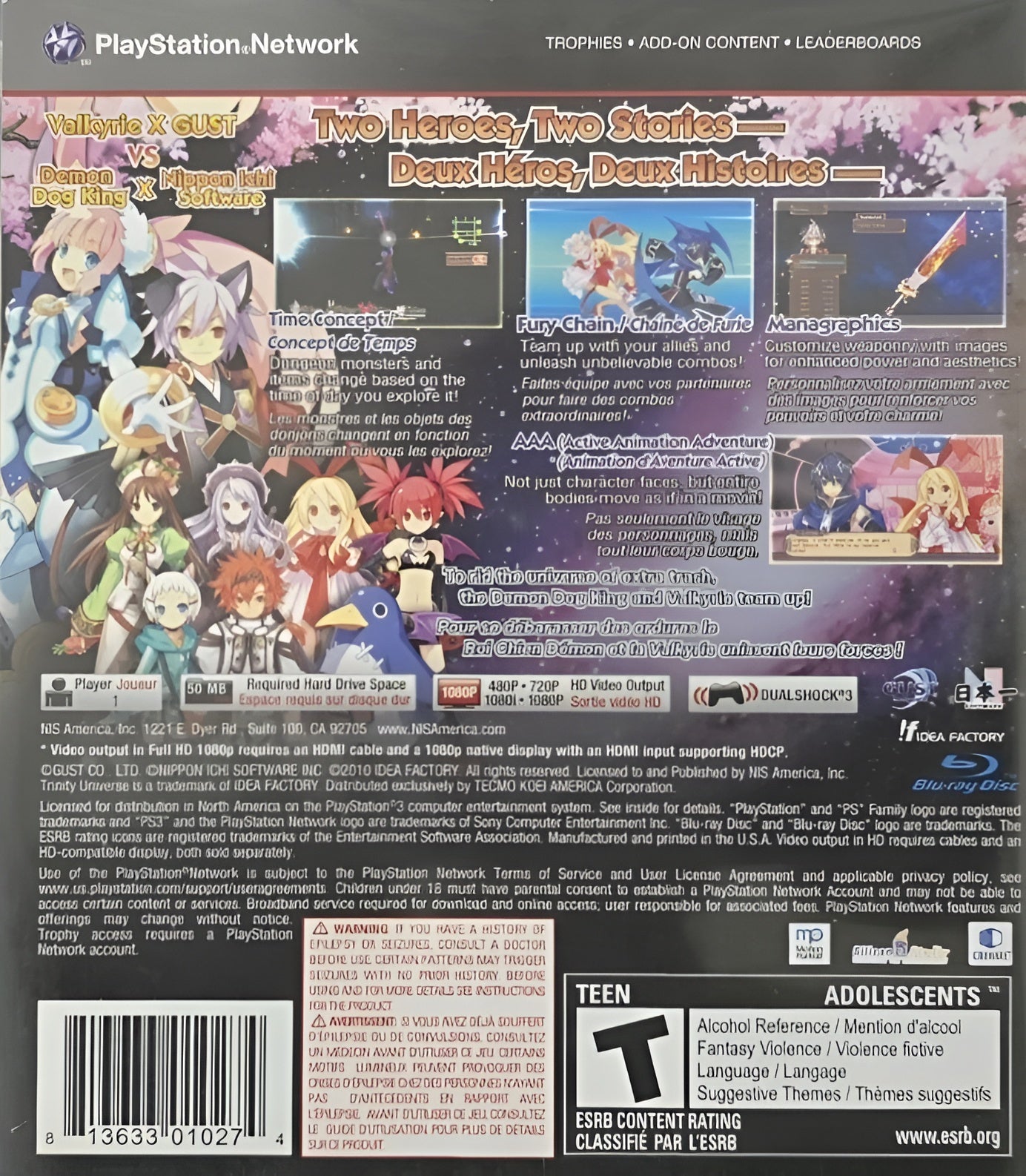 Trinity Universe PS3 - Video Game - Used - CaveGamers - Image 2