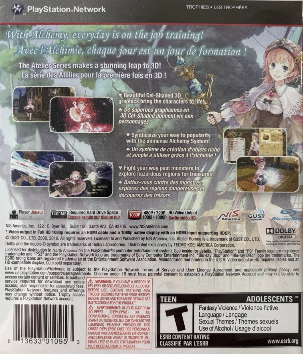 Atelier Rorona: The Alchemist of Arland PS3 - Video Game - Used - CaveGamers - Image 2