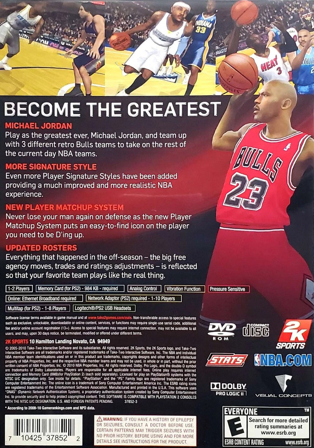 NBA 2K11 PS2 - Video Game - Used - CaveGamers - Image 2