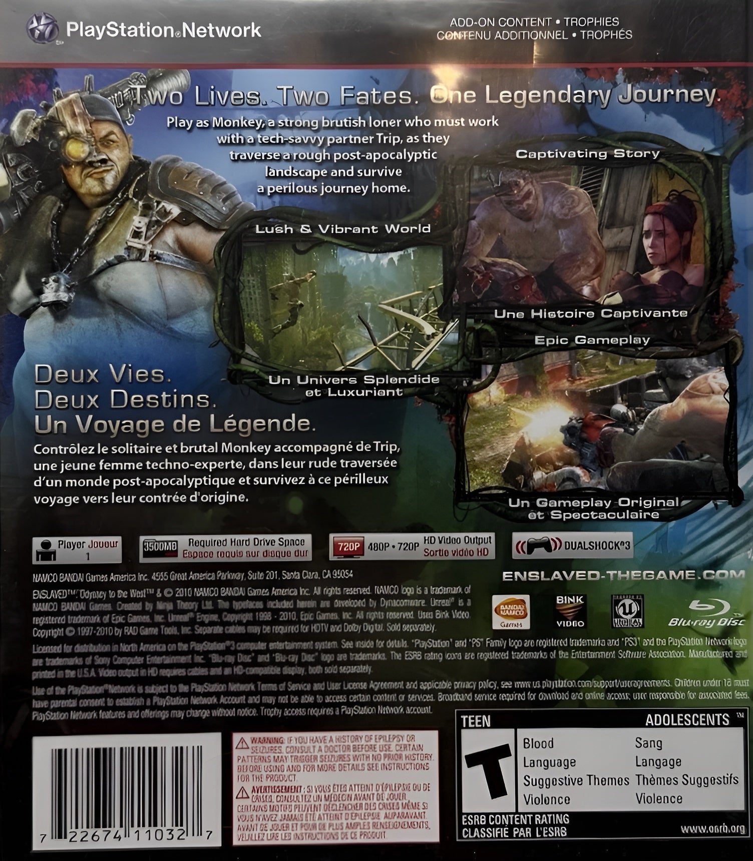 Enslaved: Odyssey to the West PS3 - Video Game - Used - CaveGamers - Image 2