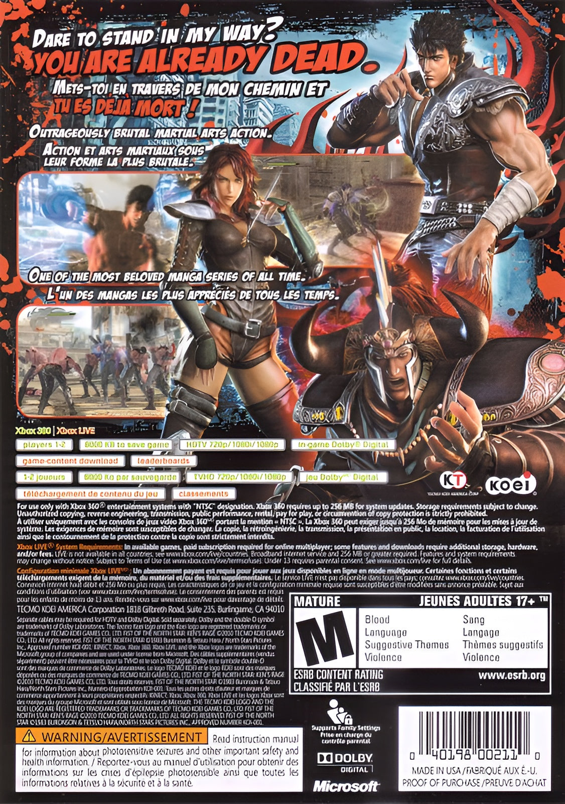 Fist of the North Star: Ken's Rage Xbox 360 - Video Game - Used - CaveGamers - Image 2