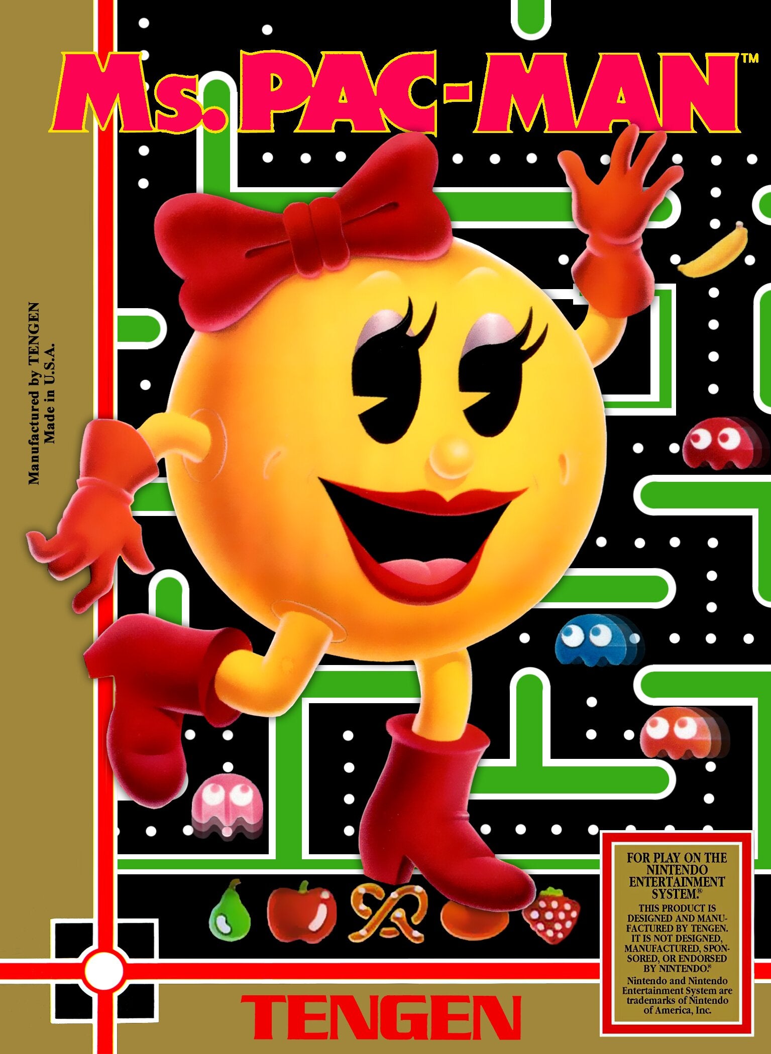 Ms. Pac-Man [Tengen] NES - Video Game - Used - CaveGamers