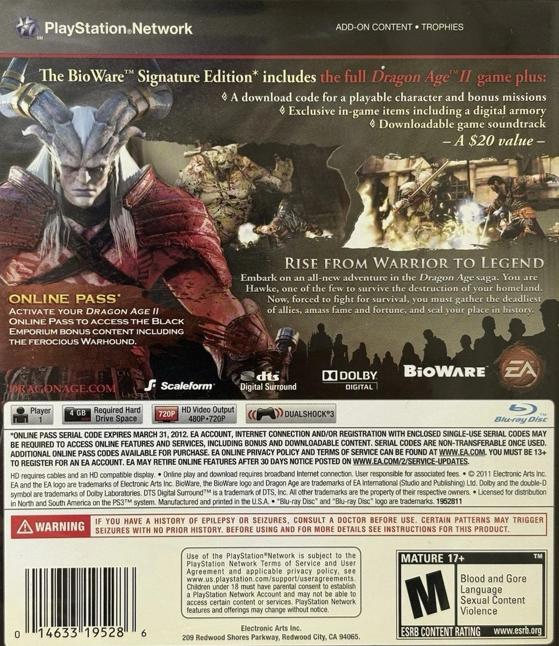 Dragon Age II [BioWare Signature Edition] PS3 - Video Game - Used - CaveGamers - Image 2