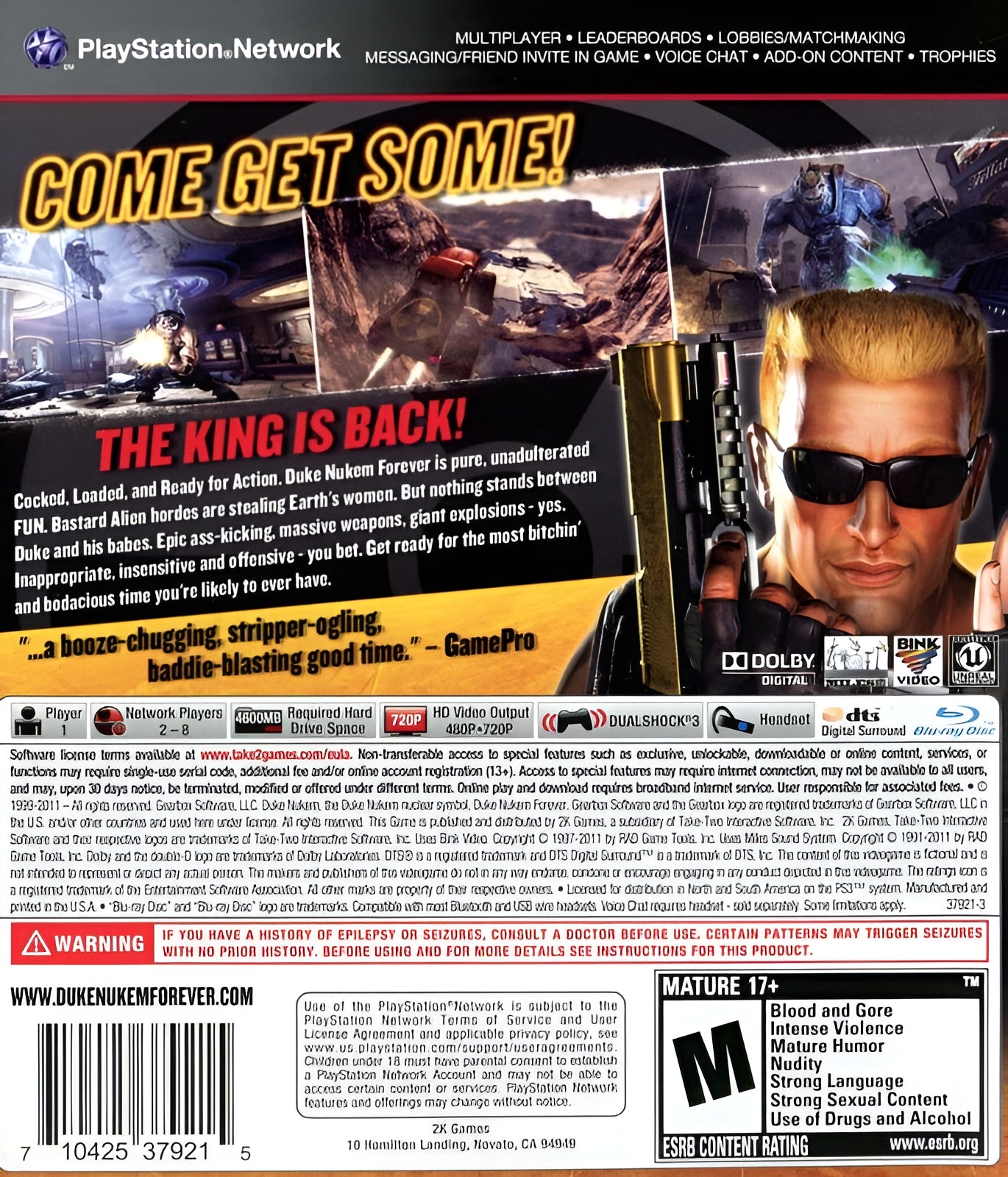 Duke Nukem Forever PS3 - Video Game - Used - CaveGamers - Image 2