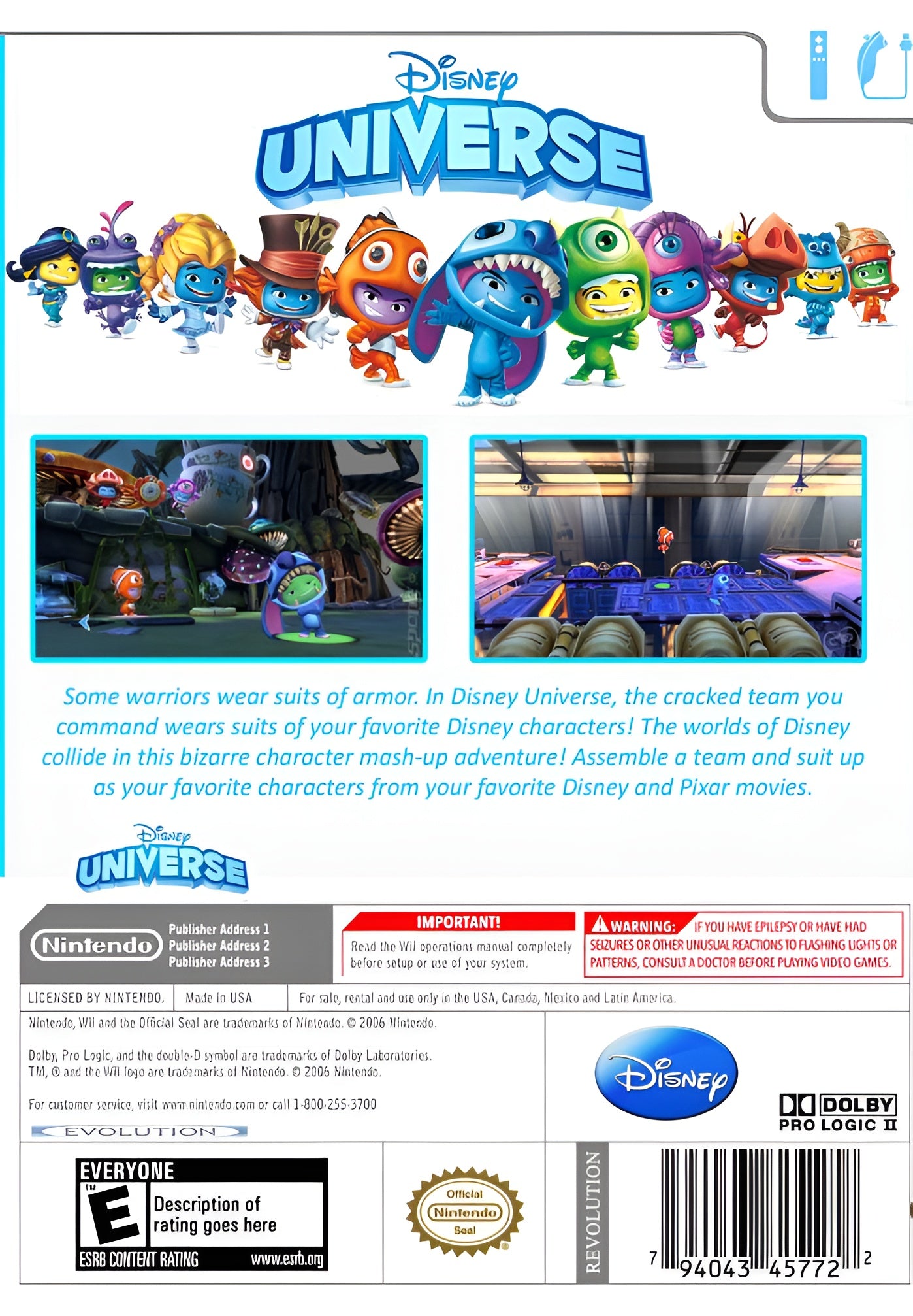 Disney Universe Wii - Video Game - Used - CaveGamers - Image 2