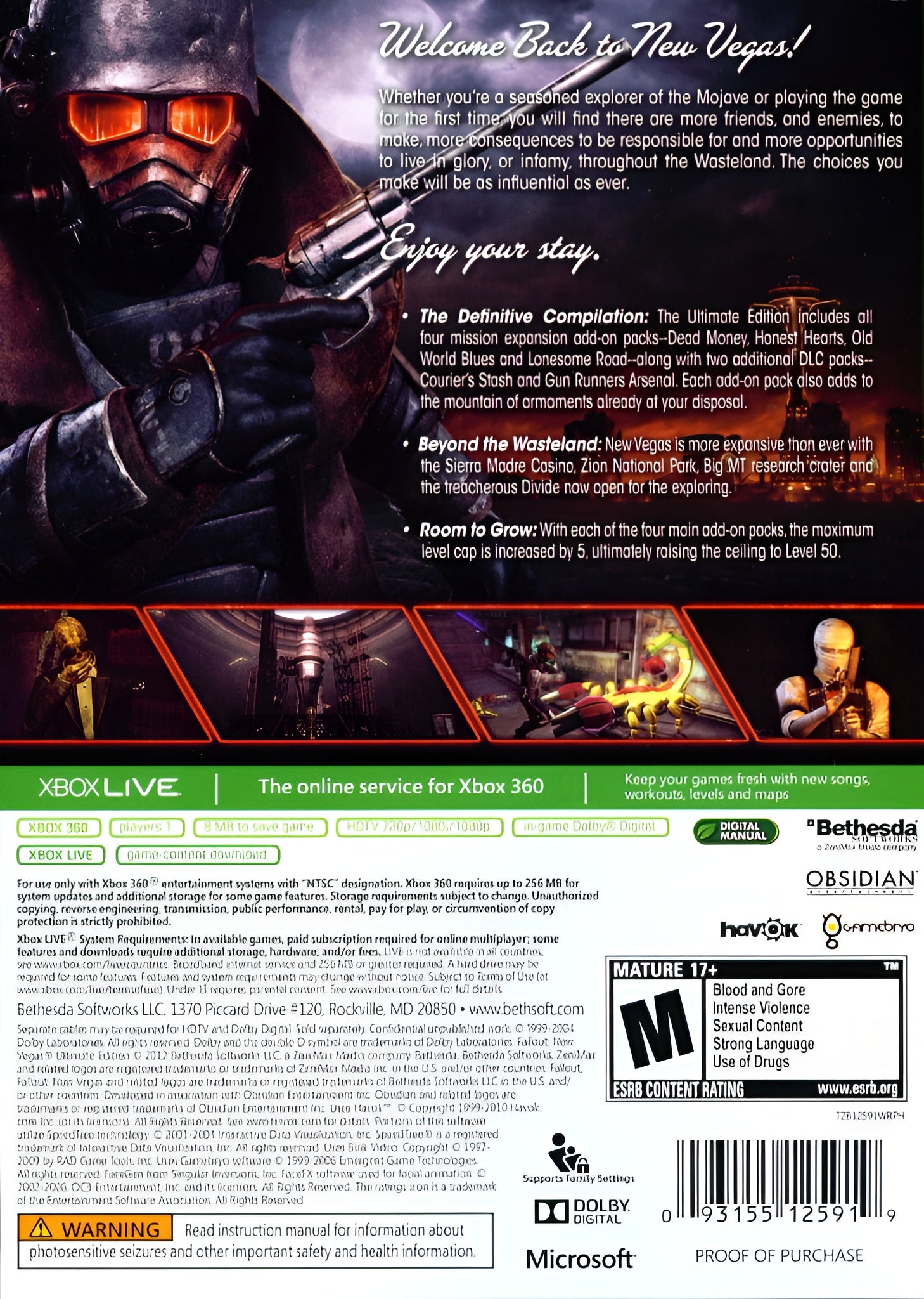 Fallout: New Vegas Ultimate Edition [2 Discs] Xbox 360 - Video Game - Used - CaveGamers - Image 2