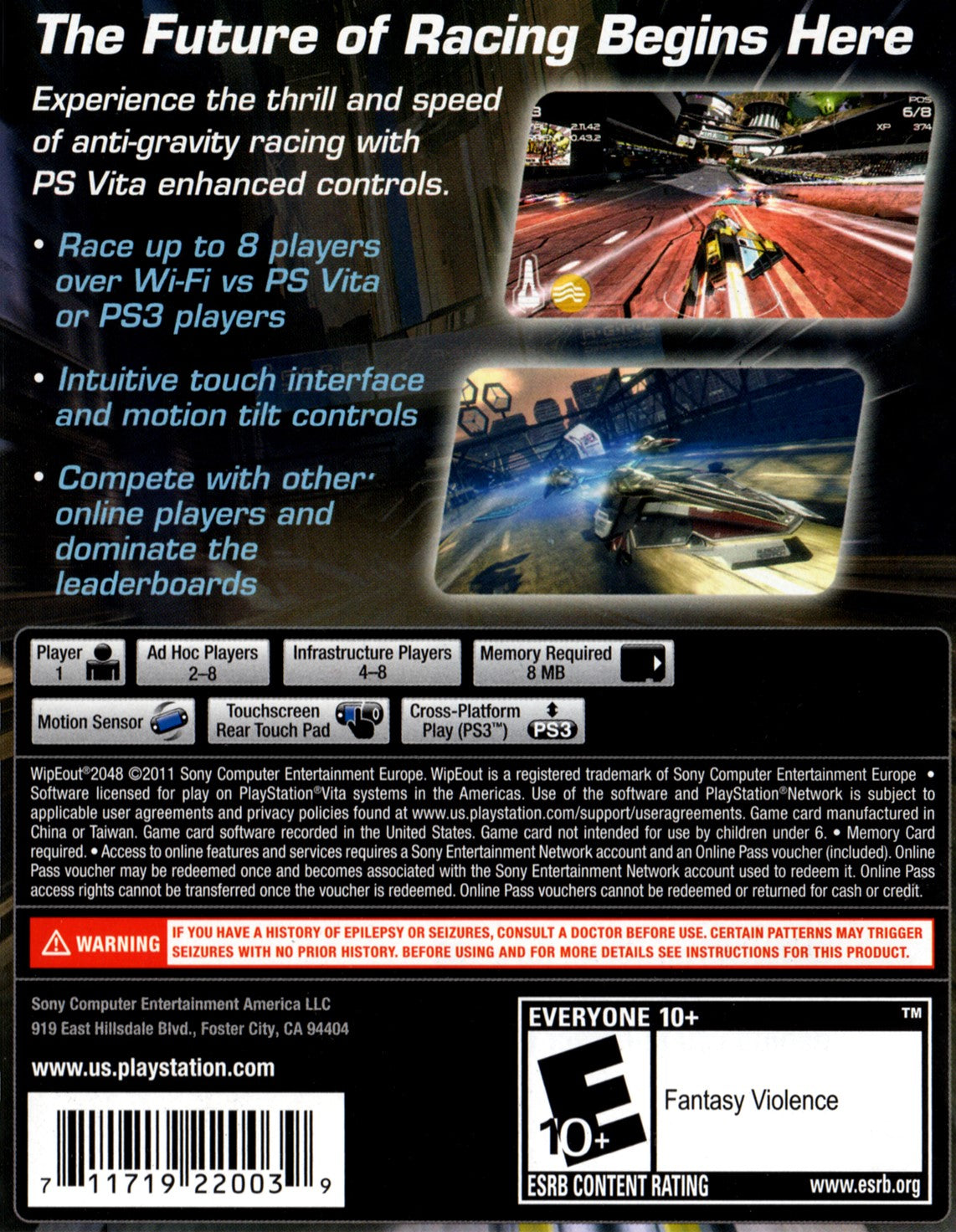 Wipeout 2048 PSV - Video Game - Used - CaveGamers - Image 2