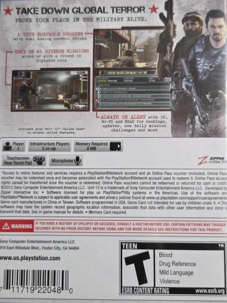 Unit 13 PSV - Video Game - Used - CaveGamers - Image 2