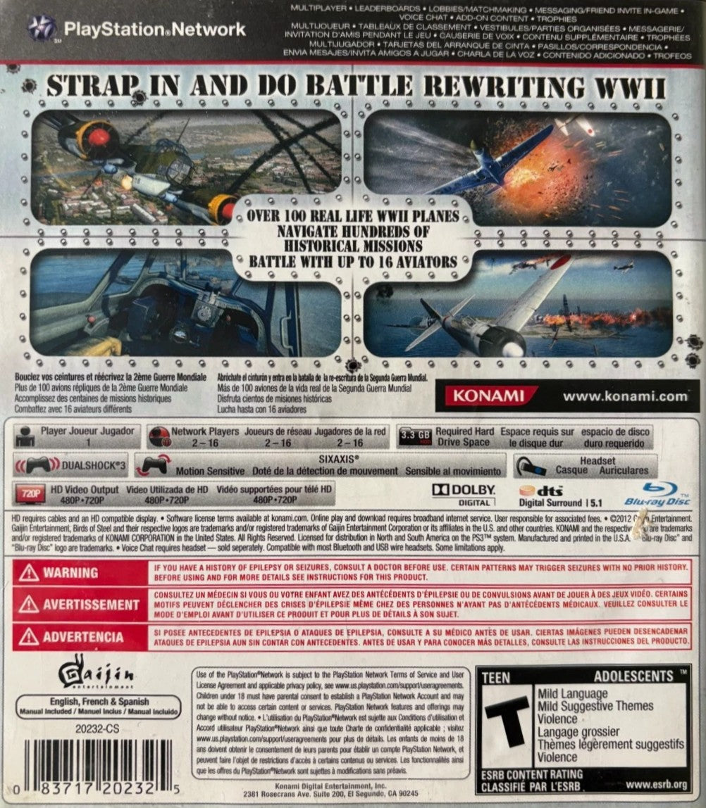 Birds Of Steel PS3 - Video Game - Used - CaveGamers - Image 2
