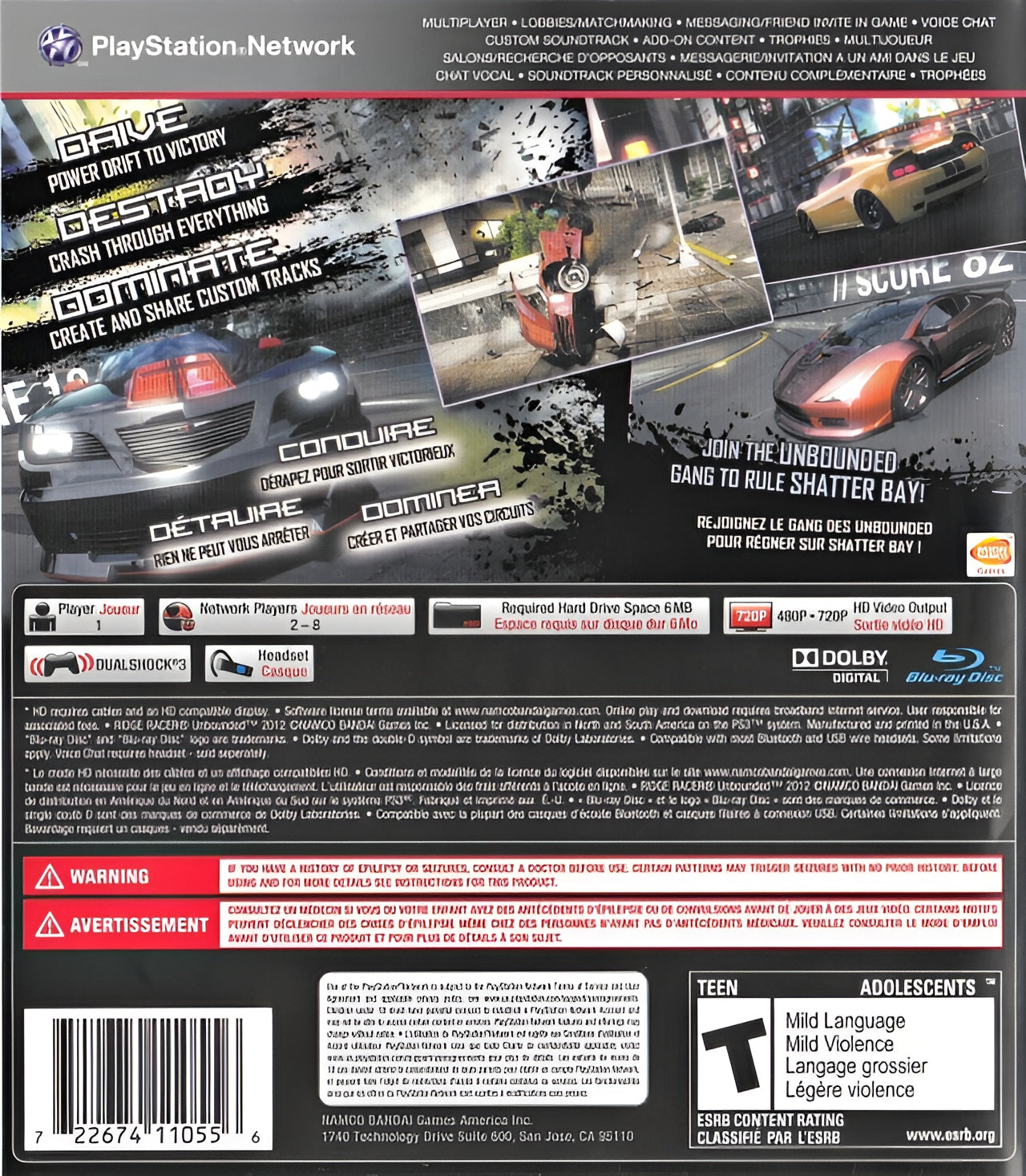 Ridge Racer Unbounded PS3 - Video Game - Used - CaveGamers - Image 2