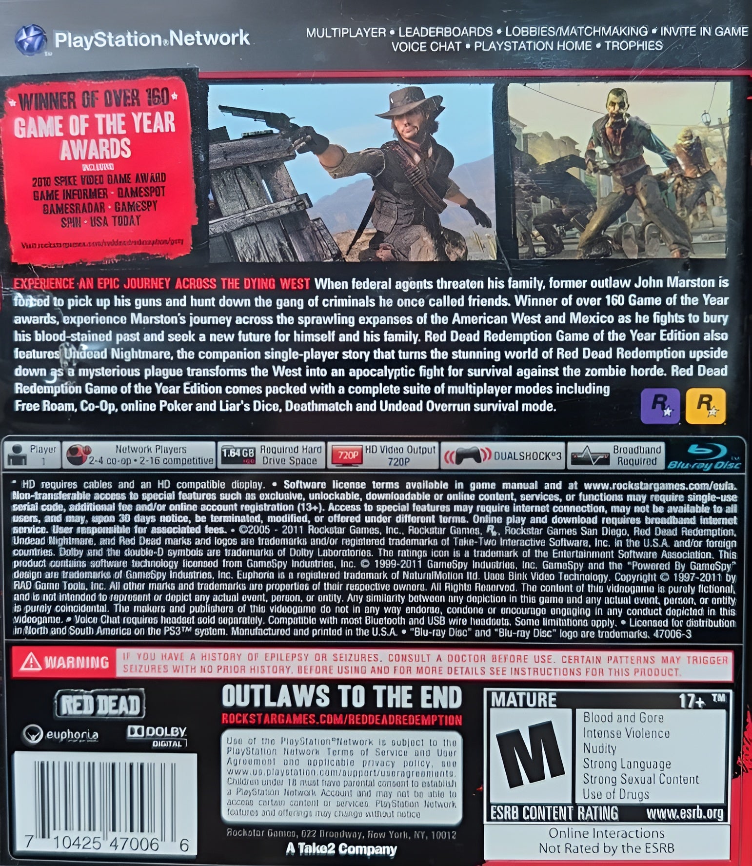 Red Dead Redemption [Game of the Year] PS3 - Video Game - Used - CaveGamers - Image 2