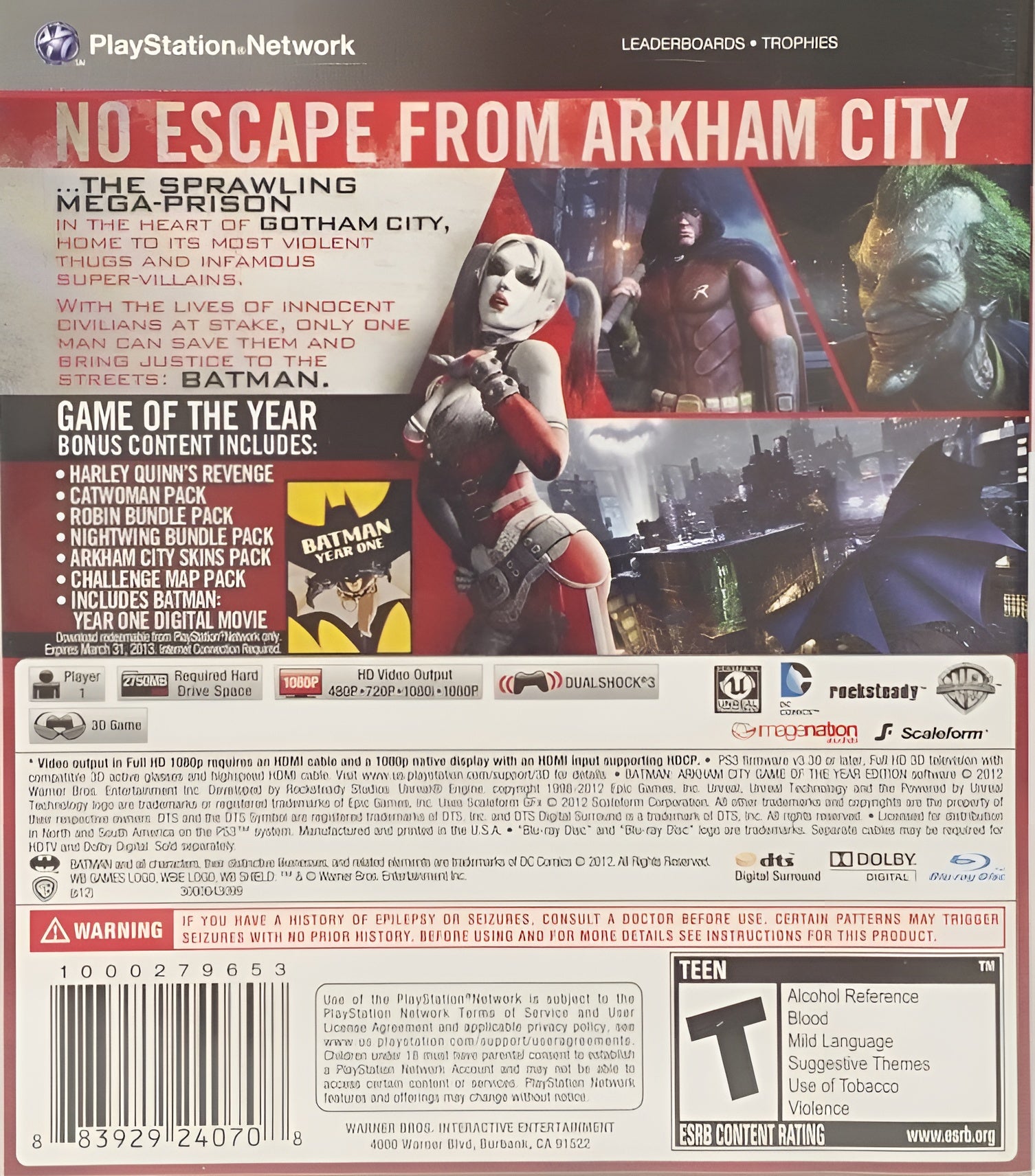 Batman: Arkham City [Game of the Year] PS3 - Video Game - Used - CaveGamers - Image 2
