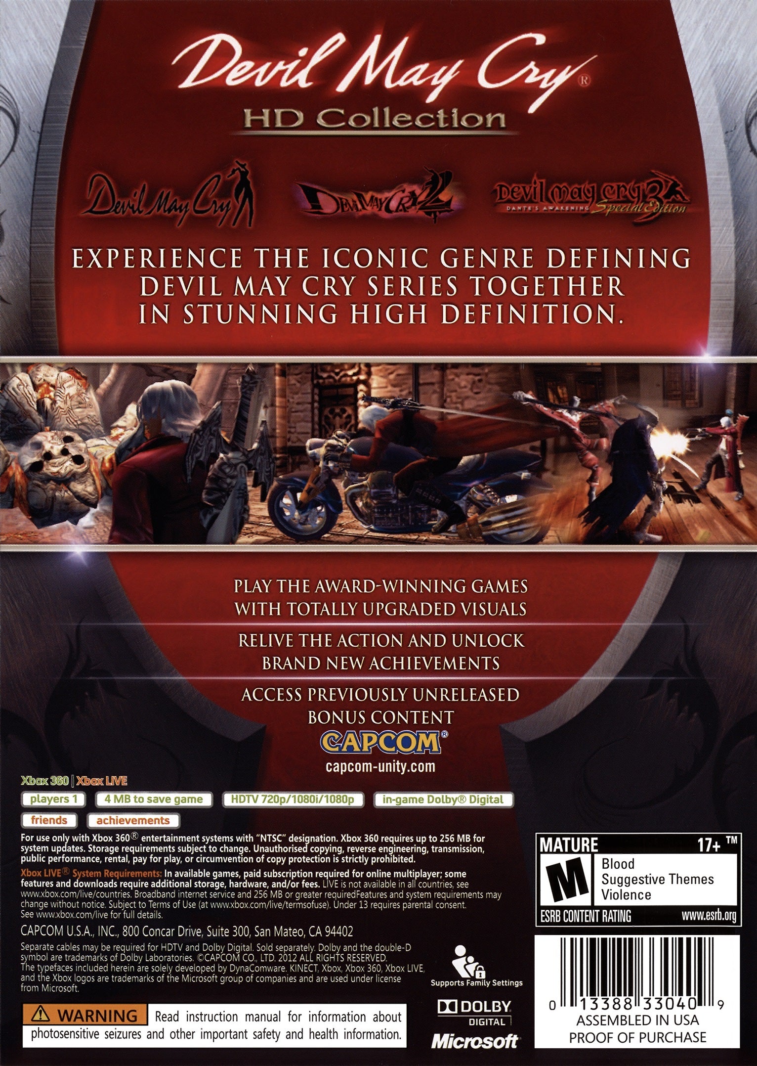 Devil May Cry HD Collection Xbox 360 - Video Game - Used - CaveGamers - Image 2
