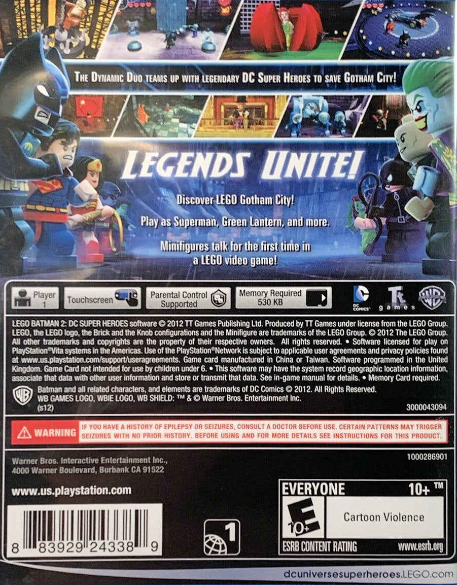 LEGO Batman 2 PSV - Video Game - Used - CaveGamers - Image 2