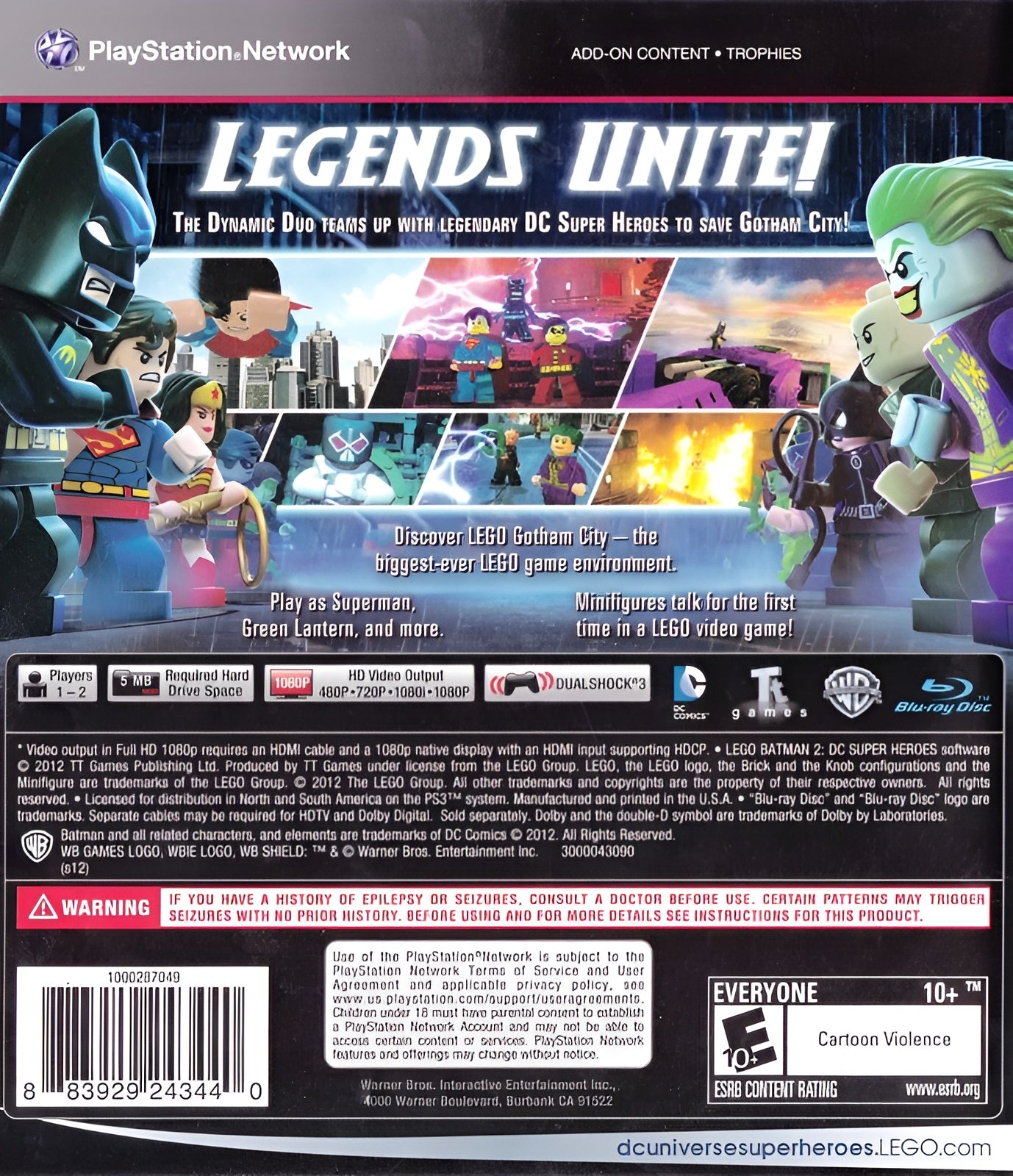 LEGO Batman 2 PS3 - Video Game - Used - CaveGamers - Image 2