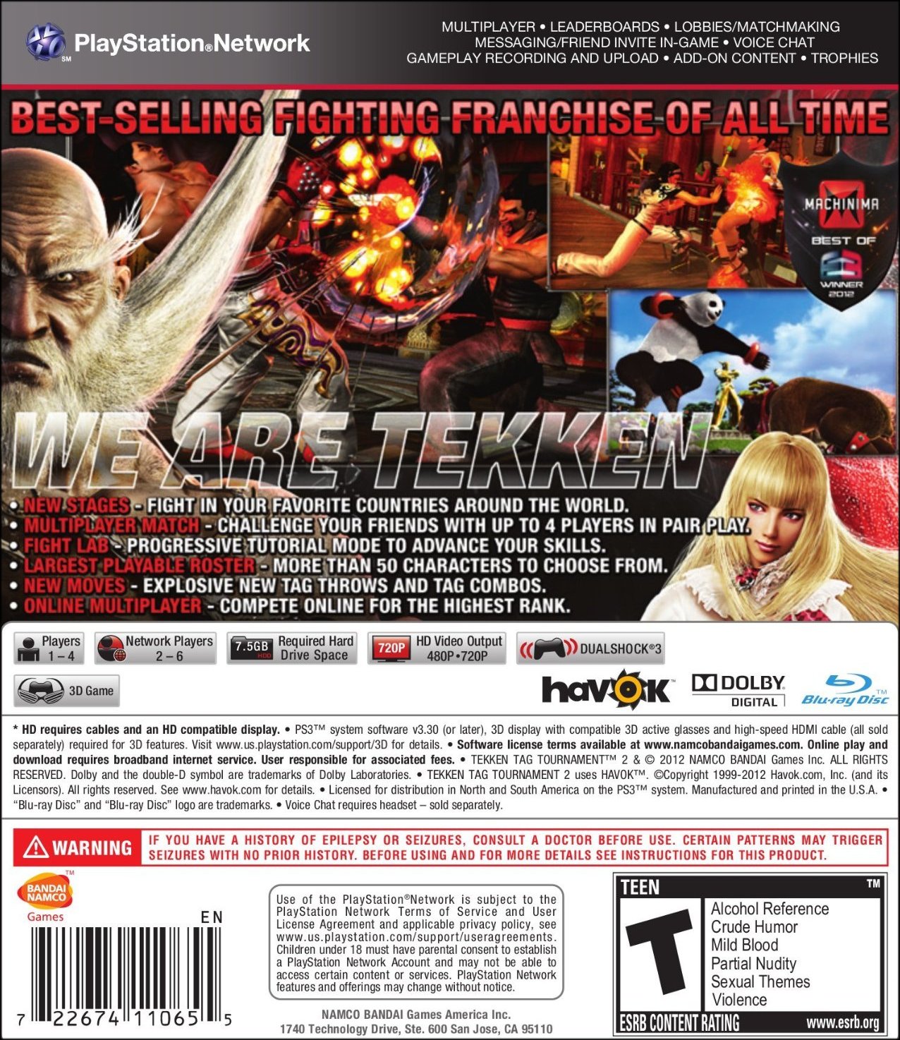 Tekken Tag Tournament 2 PS3 - Video Game - Used - CaveGamers - Image 2