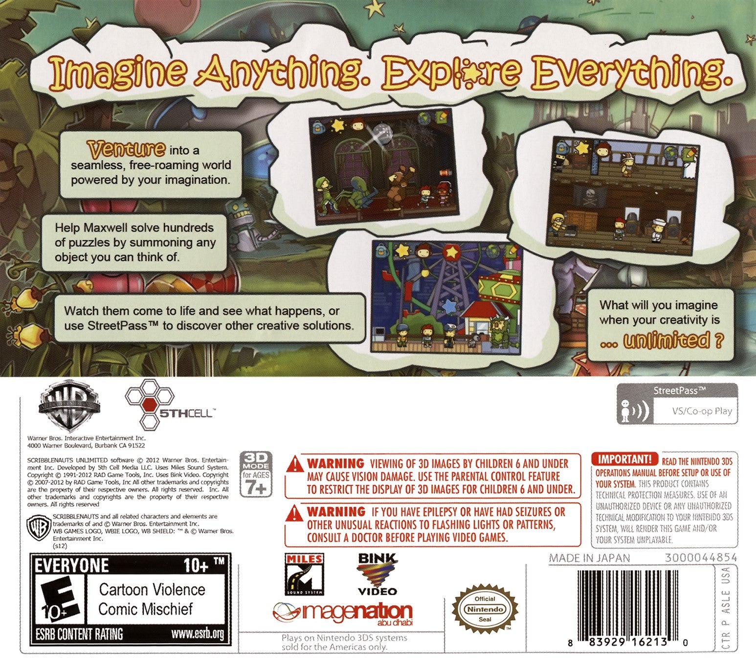 Scribblenauts Unlimited 3DS - Video Game - Used - CaveGamers - Image 2