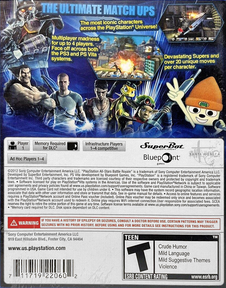 Playstation All-Stars: Battle Royale PSV - Video Game - Used - CaveGamers - Image 2