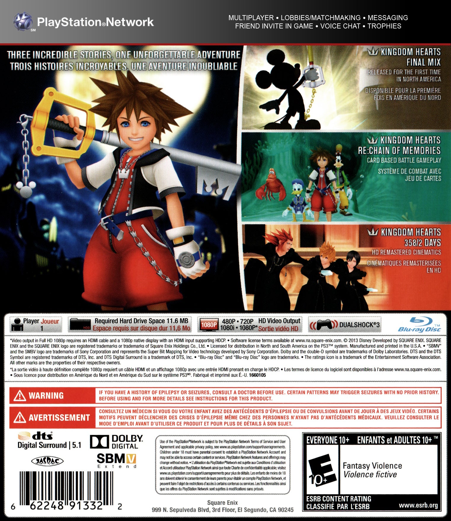Kingdom Hearts HD 1.5 Remix PS3 - Video Game - Used - CaveGamers - Image 2