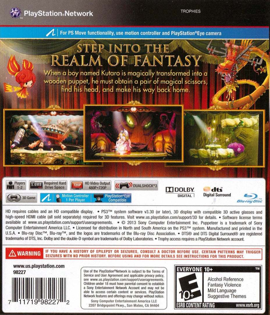 Puppeteer PS3 - Video Game - Used - CaveGamers - Image 2