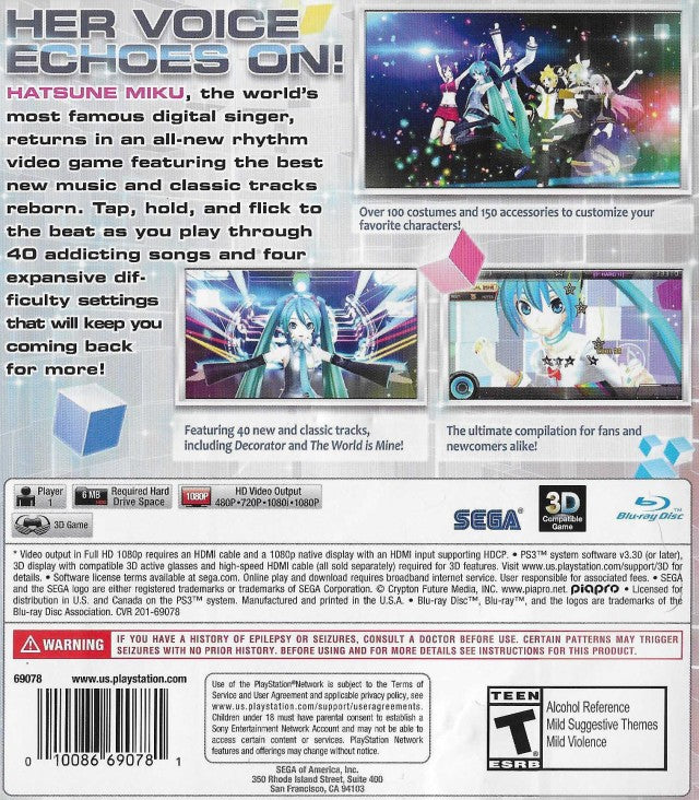 Hatsune Miku: Project DIVA F 2nd PS3 - Video Game - Used - CaveGamers - Image 2