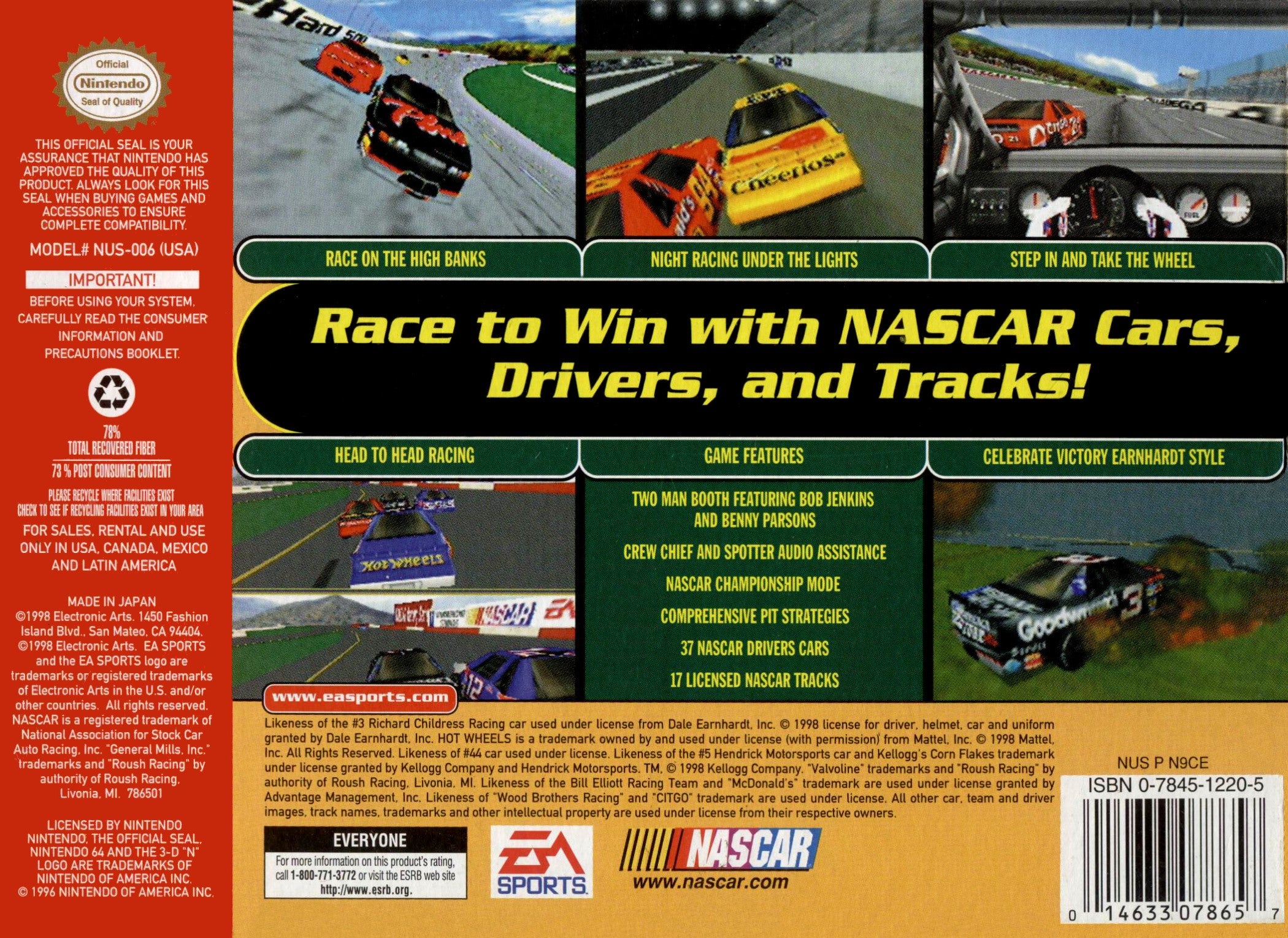 Nascar 99 N64 - Video Game - Used - CaveGamers - Image 2