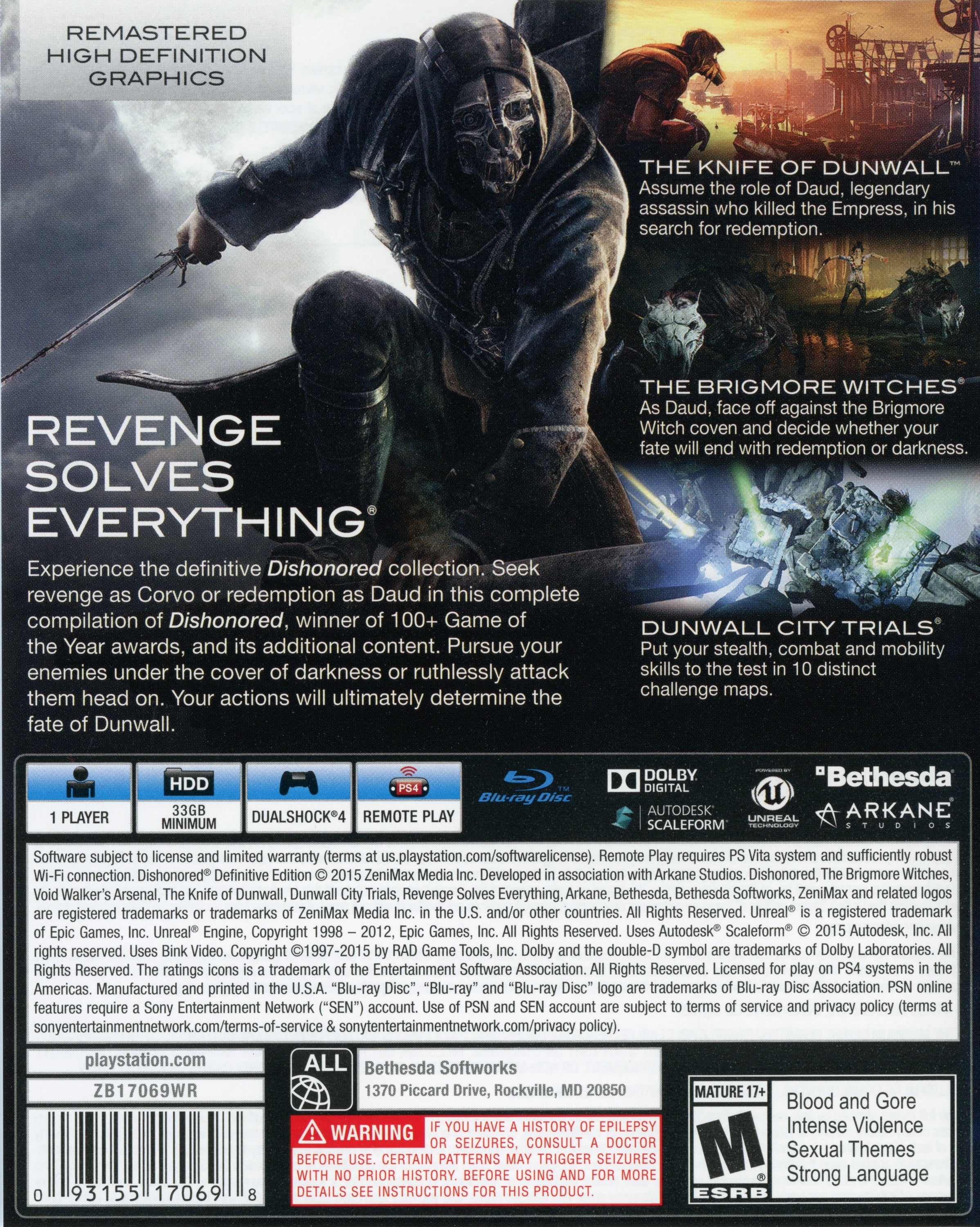 Dishonored [Definitive Edition] PS4 - Video Game - Used - CaveGamers - Image 2