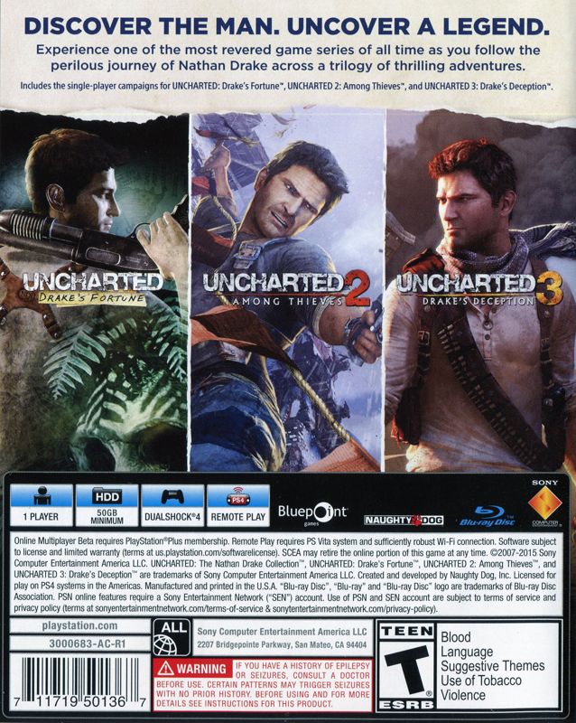 Uncharted The Nathan Drake Collection PS4 - Video Game - Used - CaveGamers - Image 2