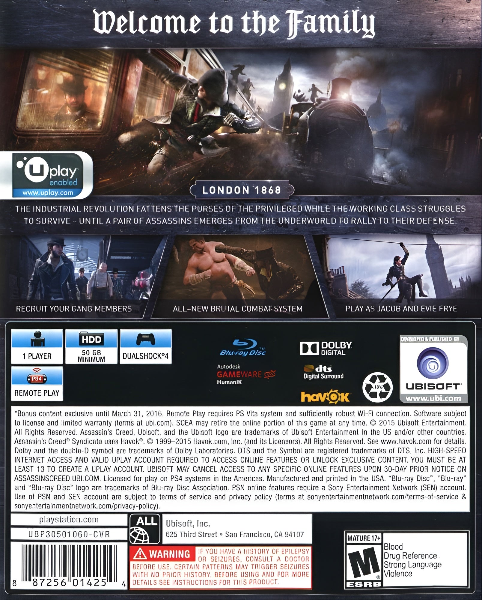Assassin's Creed Syndicate PS4 - Video Game - Used - CaveGamers - Image 2