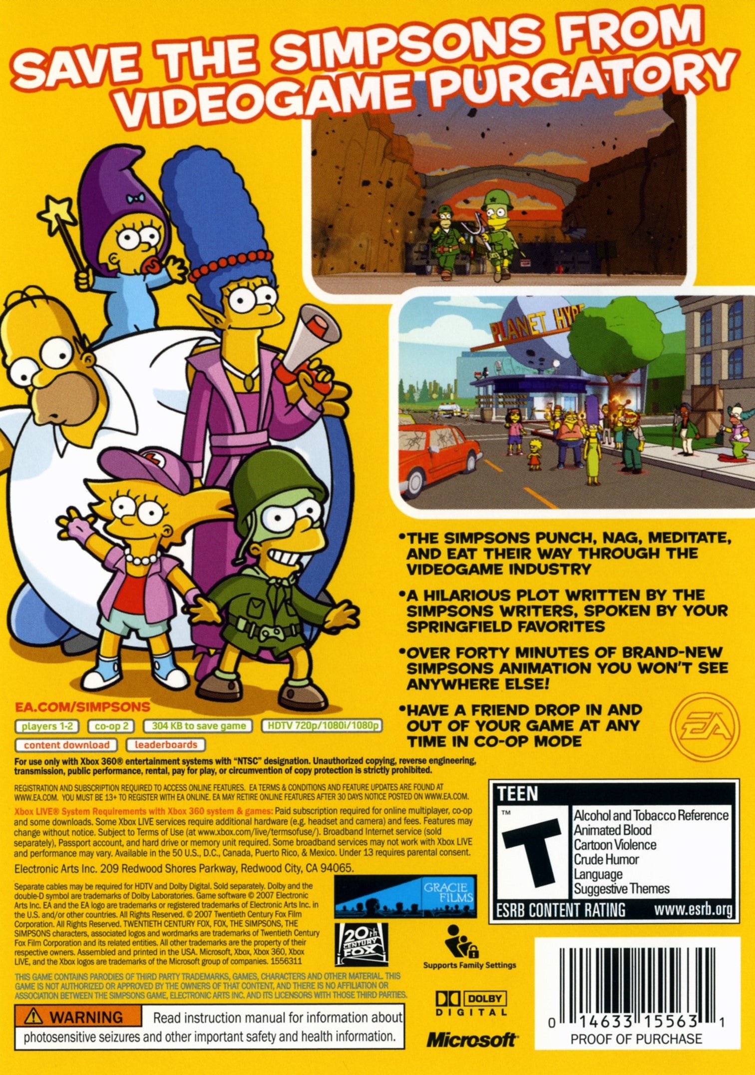 The Simpsons Game Xbox 360 - Video Game - Used - CaveGamers - Image 2