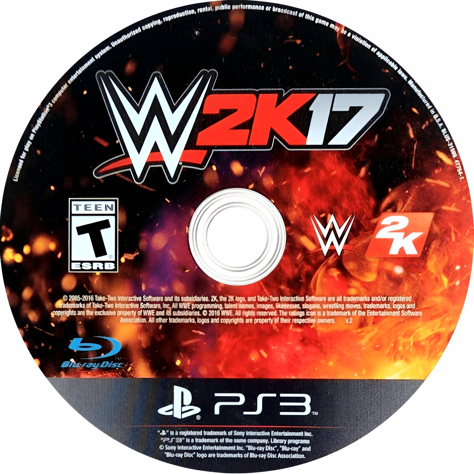 WWE 2K17 PS3 - Video Game - Used - CaveGamers - Image 3
