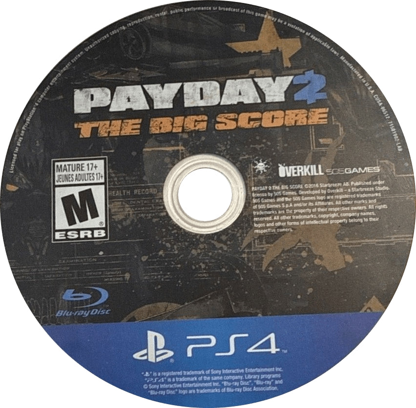 Payday 2 The Big Score PS4 - Video Game - Used - CaveGamers - Image 2