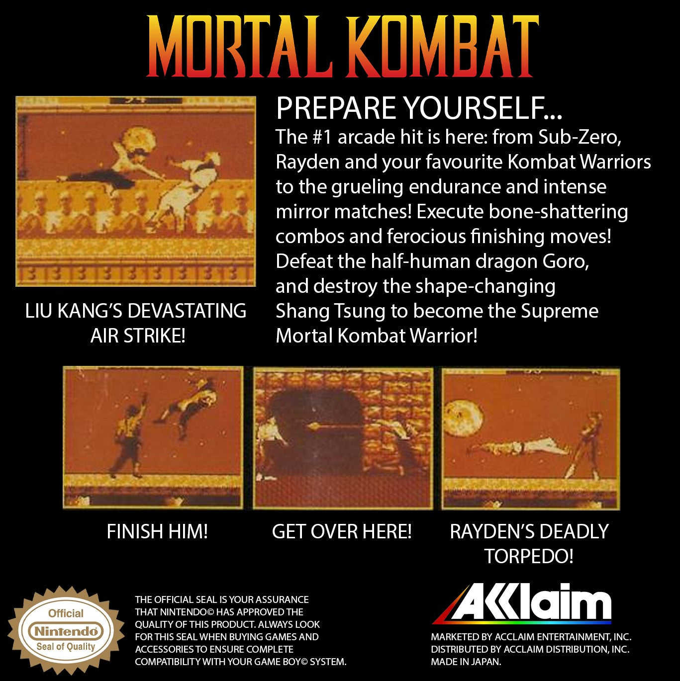 Mortal Kombat II Game Boy - Video Game - Used - CaveGamers - Image 2