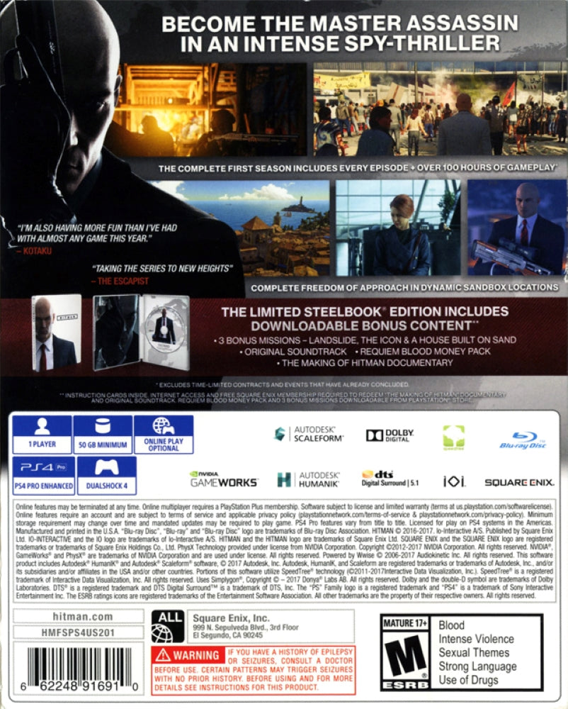 Hitman The Complete First Season PS4 - Video Game - Used - CaveGamers - Image 2