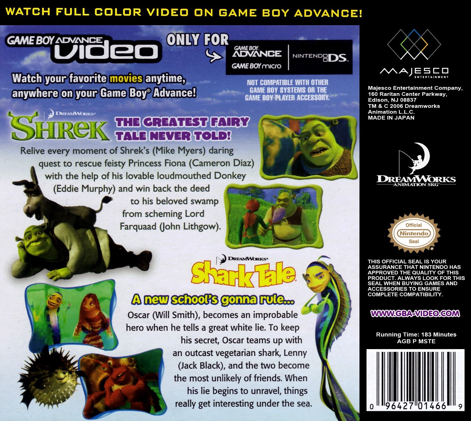 Game Boy Advance Video Shrek And Shark Tale - Video Game - Used - CaveGamers - Image 2