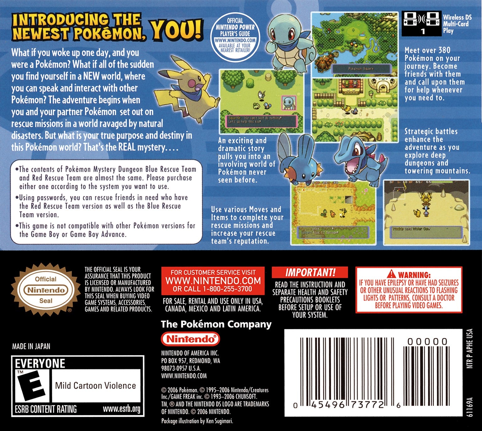 Pokemon Mystery Dungeon: Blue Rescue Team DS - Video Game - Used - CaveGamers - Image 2