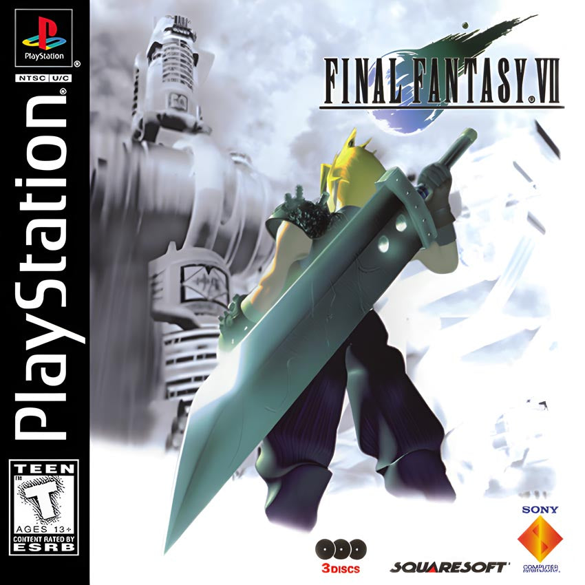 Final Fantasy VII [3 Discs] Playstation - Video Game - Used - CaveGamers