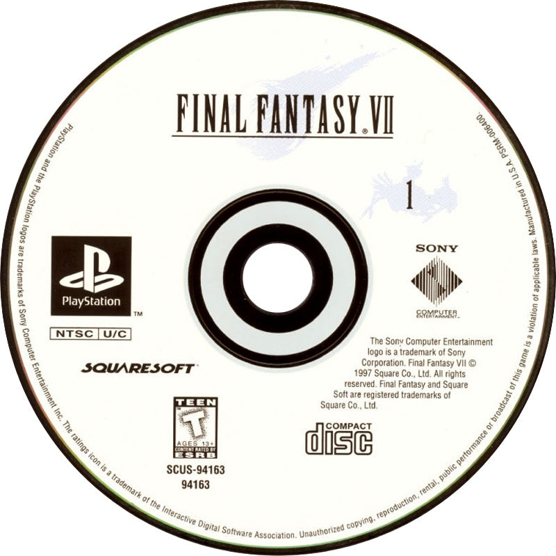 Final Fantasy VII [3 Discs] Playstation - Video Game - Used - CaveGamers - Image 3