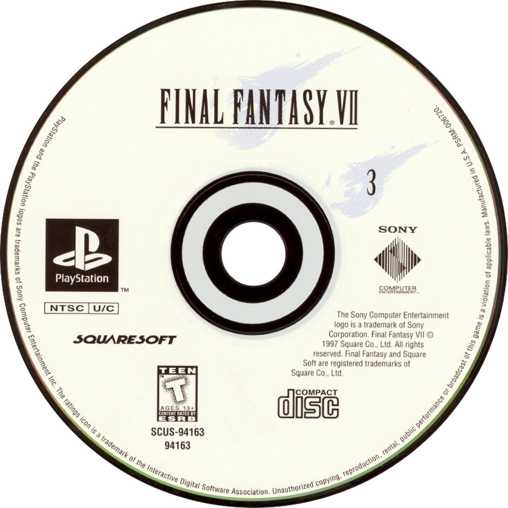 Final Fantasy VII [3 Discs] Playstation - Video Game - Used - CaveGamers - Image 5