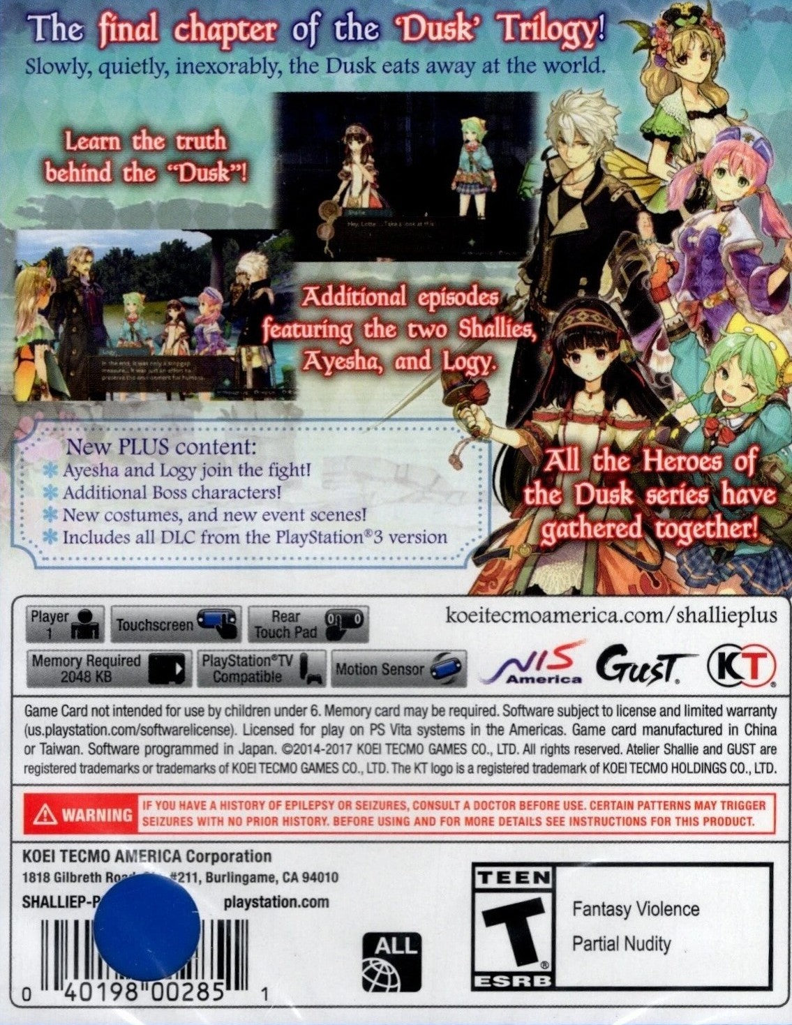 Atelier Shallie Plus: Alchemists of the Dusk Sea