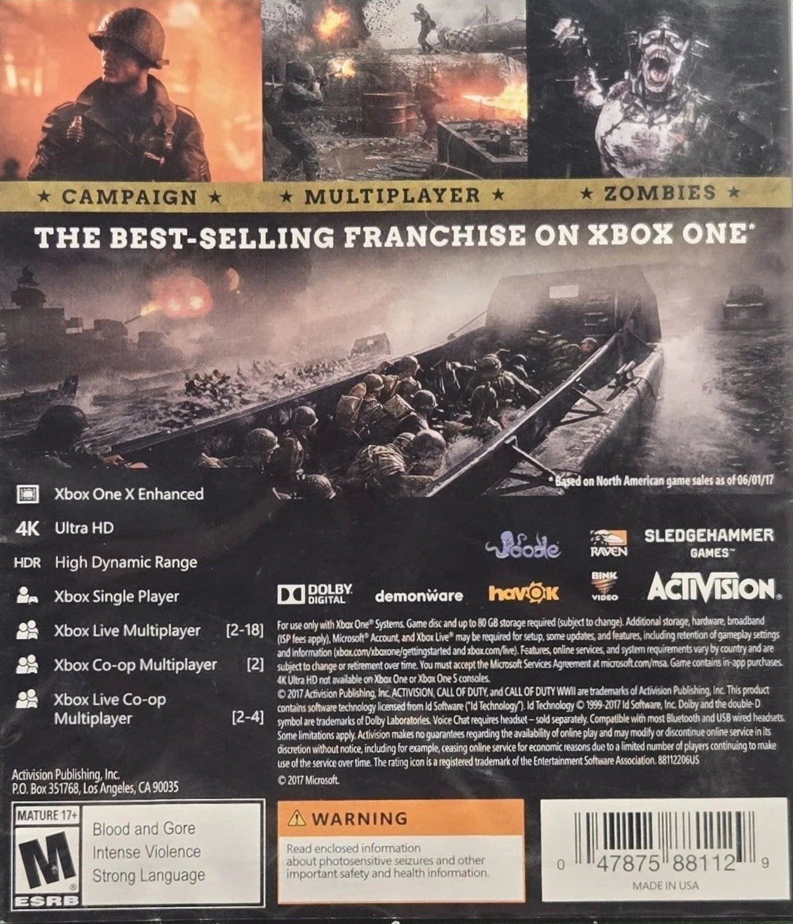 Call of Duty WWII Xbox One - Video Game - Used - CaveGamers - Image 2